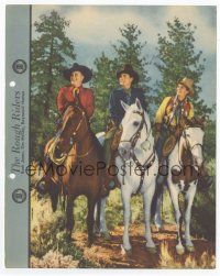 1e130 ROUGH RIDERS Dixie ice cream premium '40s great cowboy portrait + biography on back!
