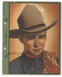 1e131 ROY ROGERS Dixie ice cream premium '40s great cowboy portrait + biography on back!