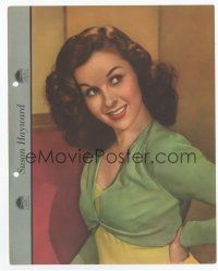 1e134 SUSAN HAYWARD Dixie ice cream premium '30s waist-high smiling portrait + biography on back!