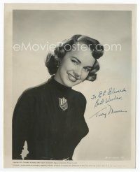1e276 TERRY MOORE signed 8x10 still '51 waist-high smiling portrait wearing tight sweater!