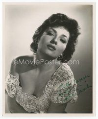 1e279 VALERIE FRENCH signed 8x10 still '56 sexy head & shoulders portrait by Coburn!