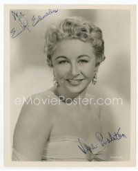 1e282 VERA RALSTON signed 8x10 still '50s head & shoulders smiling portrait in strapless dress!