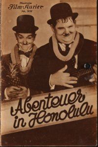 1e517 SONS OF THE DESERT Austrian program '34 different images of Stan Laurel & Oliver Hardy!