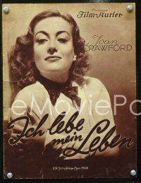 1e425 I LIVE MY LIFE German program '35 different images of Joan Crawford & Brian Aherne!