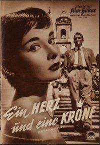 1e447 ROMAN HOLIDAY Film-Buhne German program '53 different images of Audrey Hepburn & Gregory Peck!
