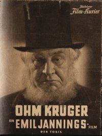 1e456 UNCLE KRUGER German program '41 Hans Steinhoff's Ohm Kruger, Emil Jannings, Nazi propaganda!