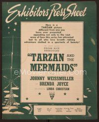 1f245 TARZAN & THE MERMAIDS Australian pressbook '48 Johnny Weissmuller, sexy Brenda Joyce!