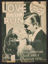 1f323 LOVE ON THE RUN English magazine '36 a Picturegoer supplement all about this movie!