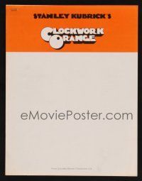 1f318 CLOCKWORK ORANGE English program '72 Stanley Kubrick classic, Malcolm McDowell, different!