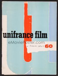 1f390 UNIFRANCE FILM 4th quarter French magazine '64 lots of articles about French films & stars!