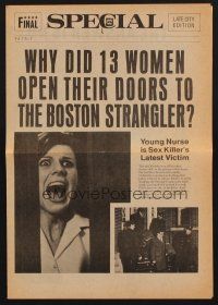 1f068 BOSTON STRANGLER herald '68 Tony Curtis, Henry Fonda, he killed thirteen girls!