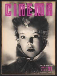 1f397 CINEMA Italian magazine October 1, 1951 Cecile Aubry in Chritiane-Jaque's Barbe-Bleue!