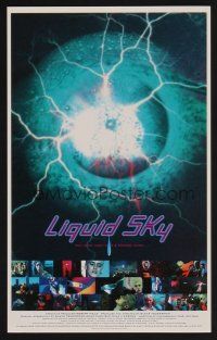 1f222 LIQUID SKY Japanese 7.25x10.25 '82 Anne Carlisle, Paula E. Sheppard, cool sci-fi art!