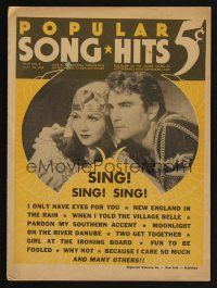 1f140 POPULAR SONG HITS magazine September 29, 1934 Claudette Colbert as Cleopatra!