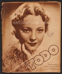 1f420 TODO Mexican magazine March 27, 1934 close portrait of beautiful Sylvia Sidney!
