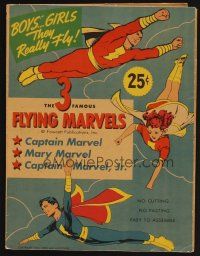 1f008 FLYING MARVELS paper doll set '45 Captain Marvel, Mary & Captain Marvel Jr!