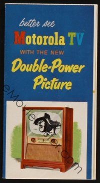 1f038 MOTOROLA TV television sales brochure '54 great classic ads for vintage sets!