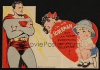 1f009 SUPERMAN valentines card '40 really cool Valentine's Day card art!