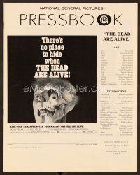 1f457 DEAD ARE ALIVE pressbook '72 Alex Cord, Samantha Eggar, wild zombie horror image!