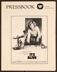 1f479 IT'S ALIVE pressbook '74 Larry Cohen, it was just born & it has killed seven people!