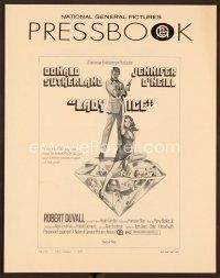 1f489 LADY ICE pressbook '73 artwork of sexy Jennifer O'Neill & Donald Sutherland on diamond!