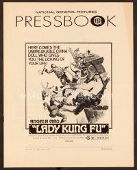 1f490 LADY KUNG FU pressbook '73 the unbreakable China doll who gives you the licking of your life!