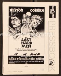 1f493 LAST HARD MEN pressbook '76 cool art of Charlton Heston, James Coburn & Barbara Hershey!