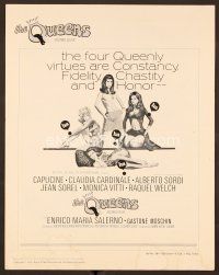 1f568 QUEENS pressbook '67 sexy Capucine, Claudia Cardinale, Raquel Welch & Monica Vitti!