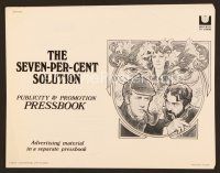 1f585 SEVEN-PER-CENT SOLUTION pressbook '76 Alan Arkin, Robert Duvall, Redgrave, Drew Struzan art!
