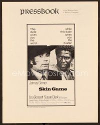 1f596 SKIN GAME pressbook '71 James Garner sells his best friend Louis Gossett Jr over & over!