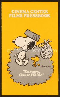 1f601 SNOOPY COME HOME pressbook '72 Peanuts, Charlie Brown, Schulz art of Snoopy & Woodstock!