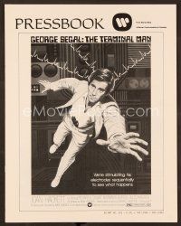 1f626 TERMINAL MAN pressbook '74 art of George Segal by Ken Barr, written by Michael Crichton!