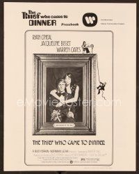 1f628 THIEF WHO CAME TO DINNER pressbook '73 Ryan O'Neal, Jacqueline Bisset, a diamond worth $6mil!