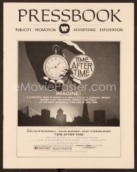 1f631 TIME AFTER TIME pressbook '79 Malcolm McDowell as H.G. Wells, David Warner as Jack the Ripper!