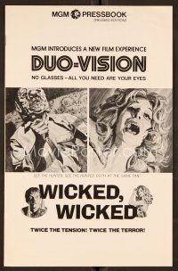 1f663 WICKED WICKED revised pressbook '73 twice the tension, twice the terror in DUO-VISION!