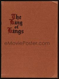 1f054 KING OF KINGS program '27 Cecil B. DeMille epic,wonderful stone litho art of Mark & blind girl