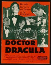 1f109 DOCTOR DRACULA promo brochure '81 horror, Larry Hankin, John Carradine!
