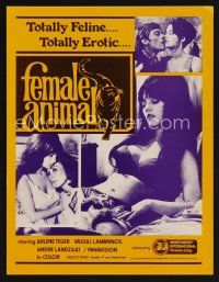 1f112 FEMALE ANIMAL promo brochure '70 man-baiting!