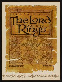 1f116 LORD OF THE RINGS promo brochure '78 Ralph Bakshi cartoon from classic J.R.R. Tolkien novel!
