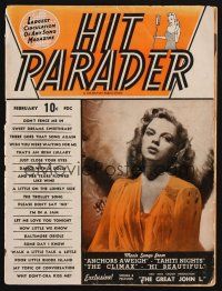 1f139 HIT PARADER magazine '45 Judy Garland on cover, lots of song lyrics from popular movies!
