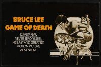 1f135 GAME OF DEATH special 9x14 '79 Bruce Lee, cool Bob Gleason martial arts artwork!