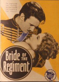 1f069 BRIDE OF THE REGIMENT herald '30 Walter Pidgeon, Louise Fazenda & Myrna Loy!