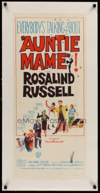 1g192 AUNTIE MAME linen Aust daybill '58 classic Rosalind Russell family comedy from play and novel!