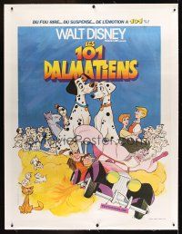 1g031 ONE HUNDRED & ONE DALMATIANS linen French 1p R73 classic Disney canine cartoon, Fourastie art!