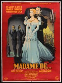 1g026 MADAME DE linen style B French 1p '53 completely different art of Boyer & Darrieux by Rojac!