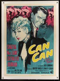 1g048 CAN-CAN linen Italian 1p R65 different artwork of Frank Sinatra & Shirley MacLaine!