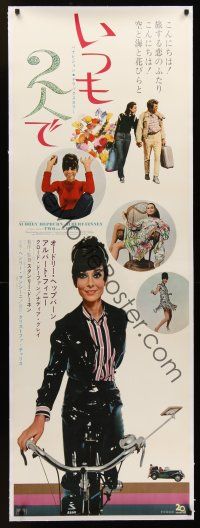 1g014 TWO FOR THE ROAD linen Japanese 2p '67 Audrey Hepburn & Albert Finney, different images!