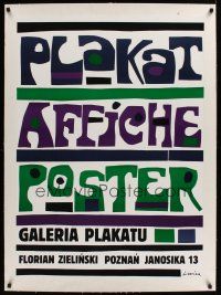 1g096 PLAKAT AFFICHE POSTER linen Polish art exhibit poster '97 Jan Lenica title art!