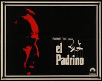 1g142 GODFATHER linen Spanish '72 Marlon Brando & Al Pacino in Francis Ford Coppola crime classic!