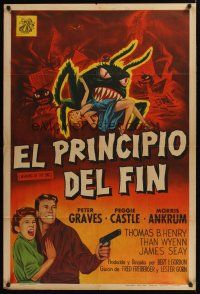 1h066 BEGINNING OF THE END Argentinean '57 the U.S. may use the A-bomb to destroy the giant bugs!